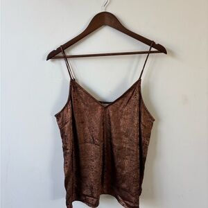 a new day Shimmering Brown Camisole Top